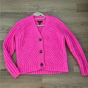 Aqua Hot Pink Women's Cardigan